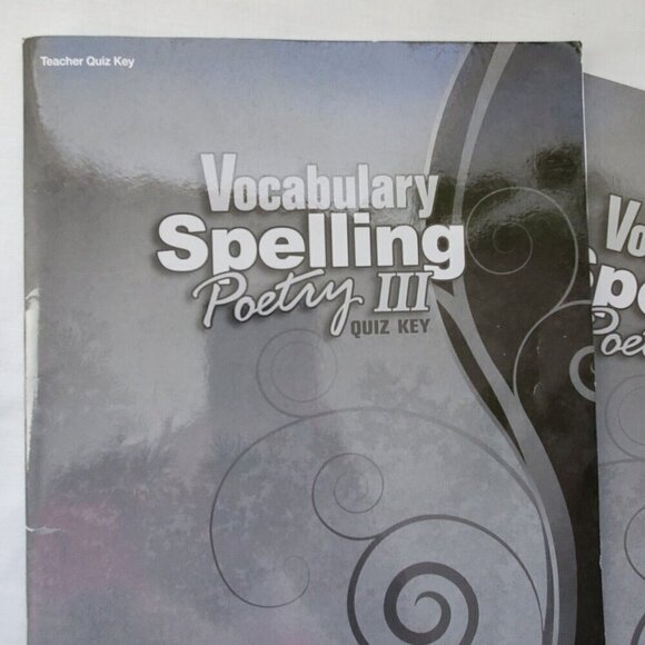 A Beka Vocabulary Spelling Poetry III Teacher Key, Teacher Quiz Key, Abeka - Picture 5 of 5